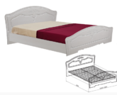 Кровать Ава с основанием, 140(160х205х02)см, цена 15.075р; 160(180х205х102)см, цена 15.290р.